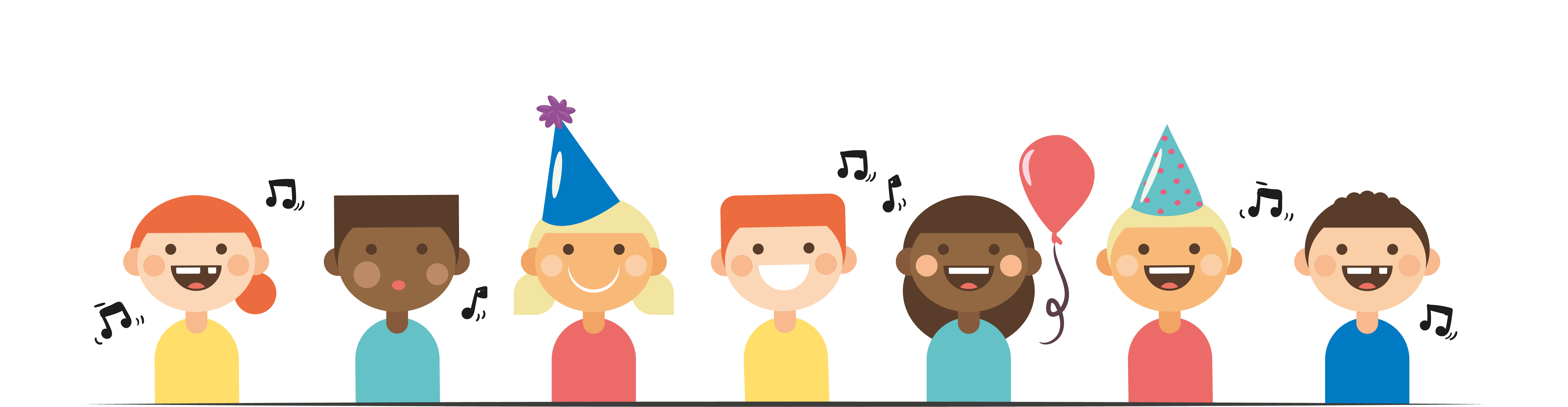 Grafica dei bambini per l'immagine coordinata di Voce e Musica, scuola di musica